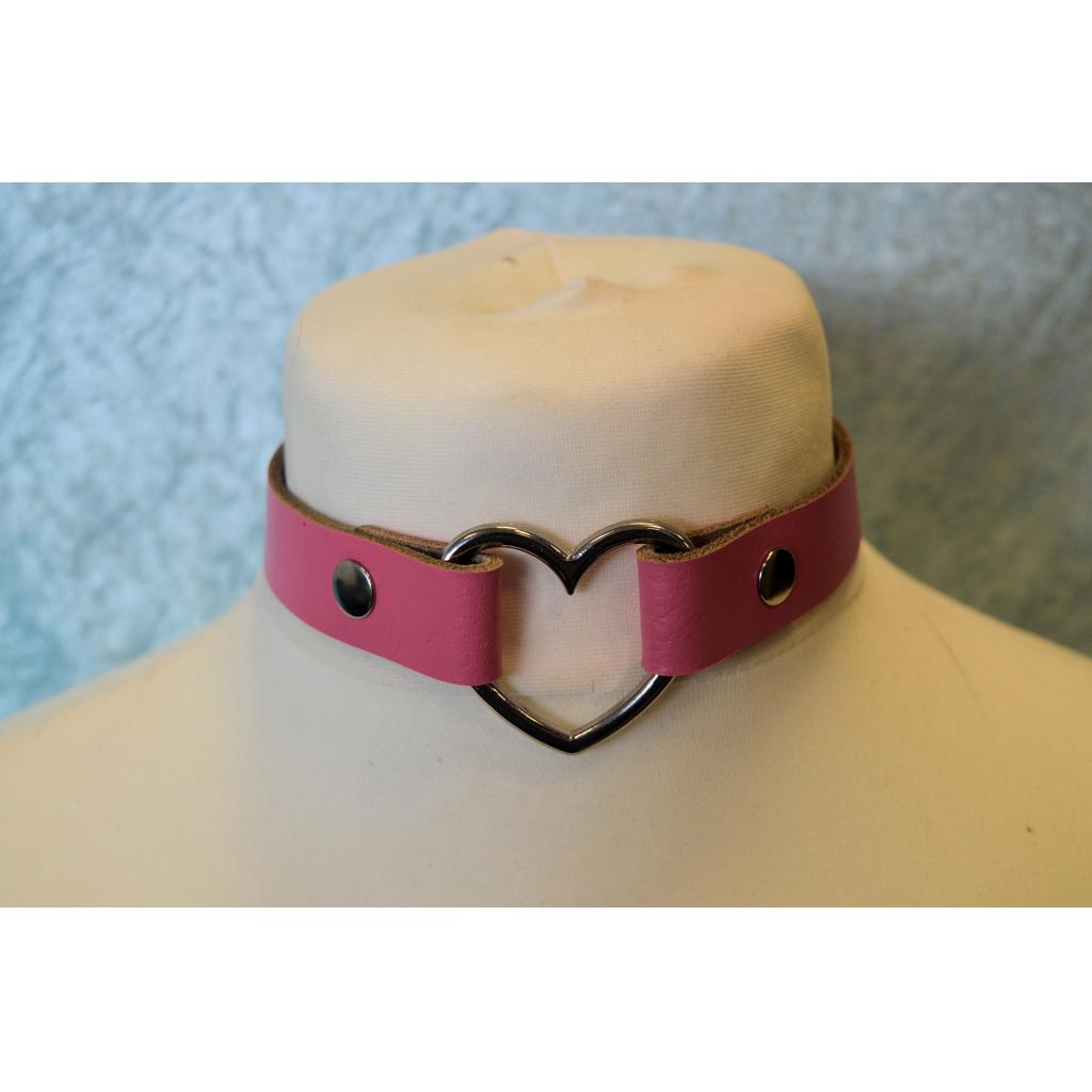 Heart Collar Genuine Leather PERSONALISED.