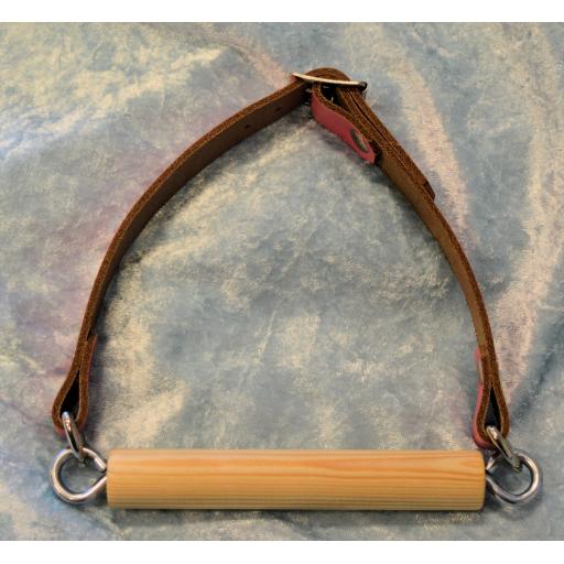 PERSONALISED Wood GAG with real LEATHER adjustable strap