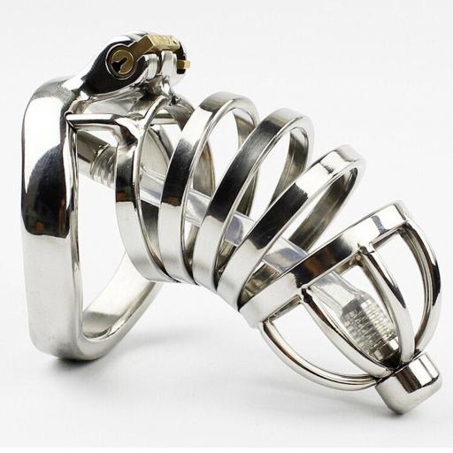 Male Chastity Cage. Lockable, urethral catheter.