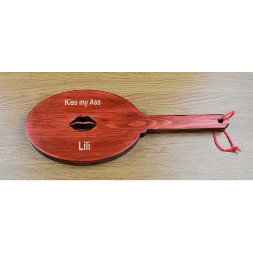 "Kiss my Ass" Spanking paddle. PERSONALISED