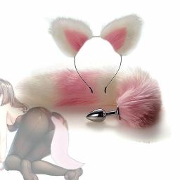 pink and white foxtail with hair band 2.jpg
