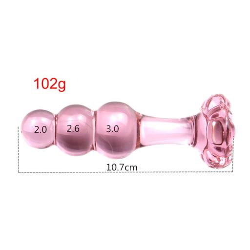 Pink crystal glass butt plug bobble2.jpg