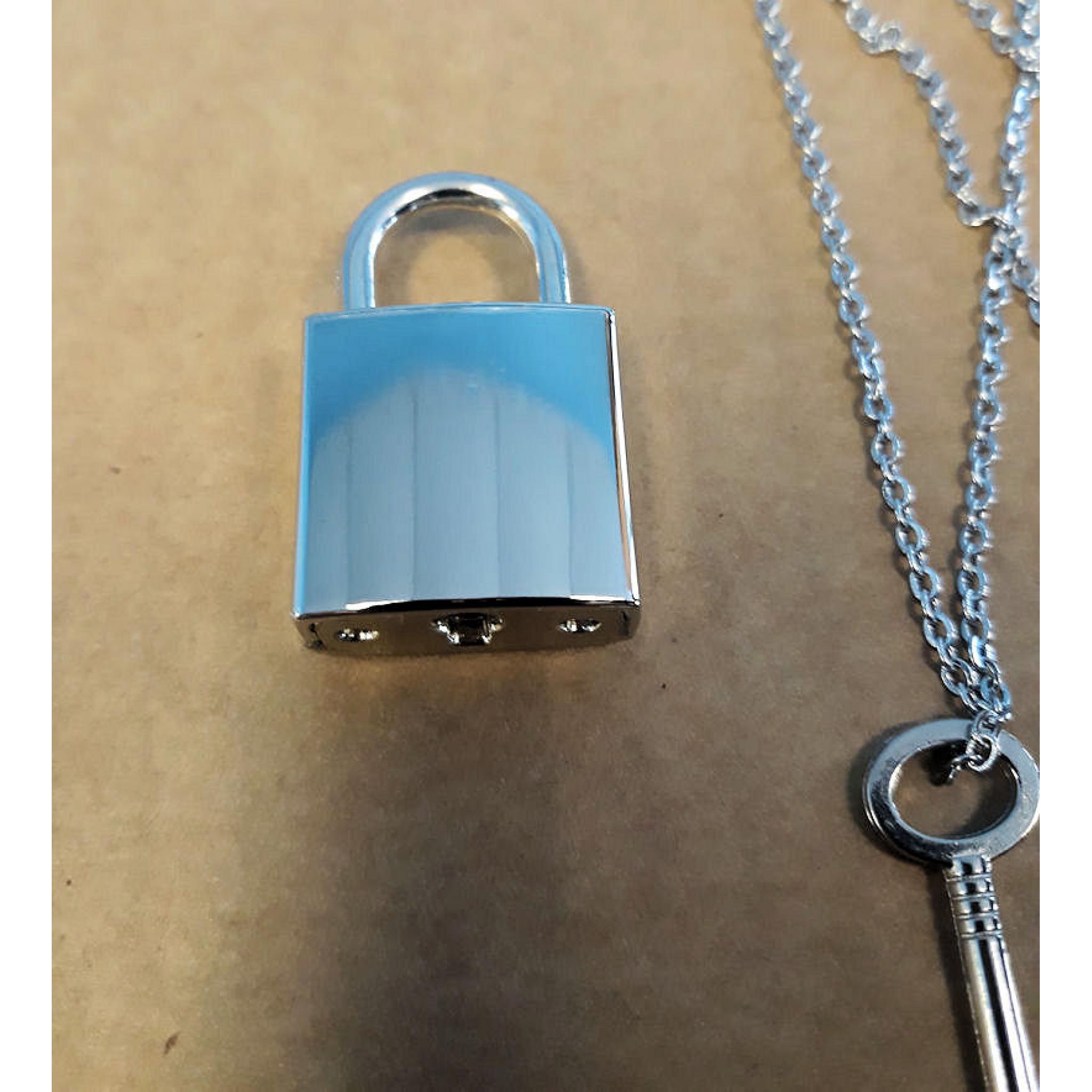 PERSONALISED Engraved PADLOCK With key on CHAIN.