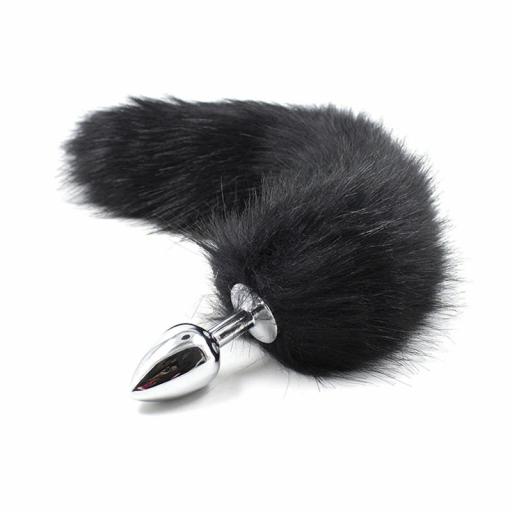 Foxtail Butt Plug in Black