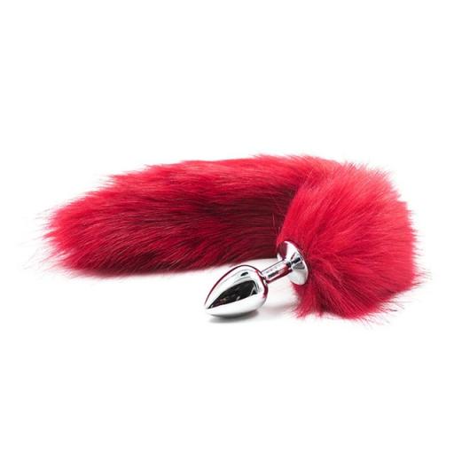 Foxtail Butt Plug in Red