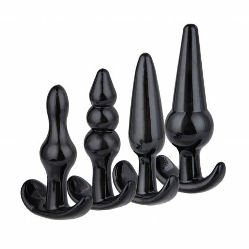 Set of 4 Butt plugs in Black