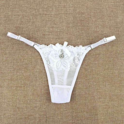 sexy Thong panties white with pendant