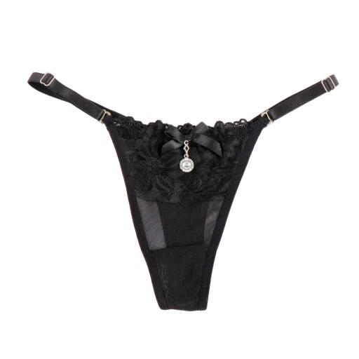 sexy Thong panties Black with pendant