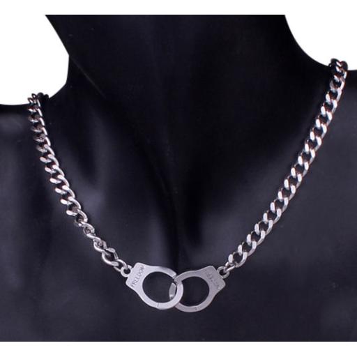 handcuff necklace for men or women
