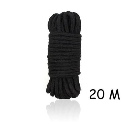 Black bondage rope. 100% cotton. 20m