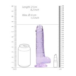Real Rock Crystal Clear 8 inch Realistic Dildo With Balls (Purple) (7).jpg