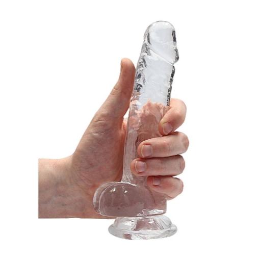Real Rock Crystal Clear 7 inch Realistic Dildo With Balls (Transparent) (5).jpg