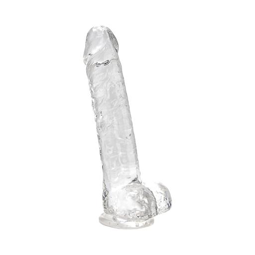 Loving Joy 8 Inch Dildo with Balls Clear (1).jpg