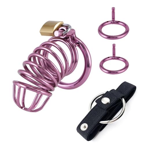 Light Purple Male Chastity Cage.