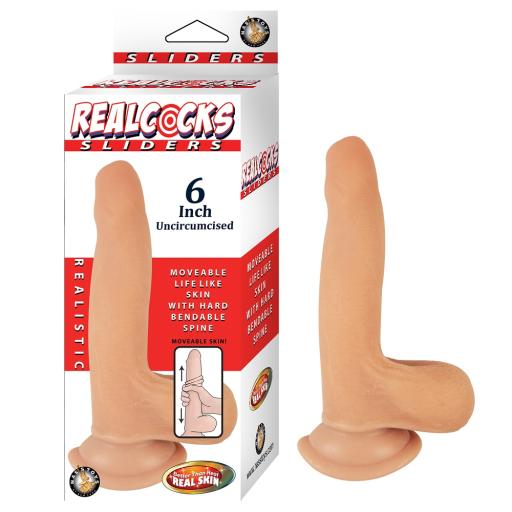 RealCocks Sliders 6 Inch Uncut Dildo