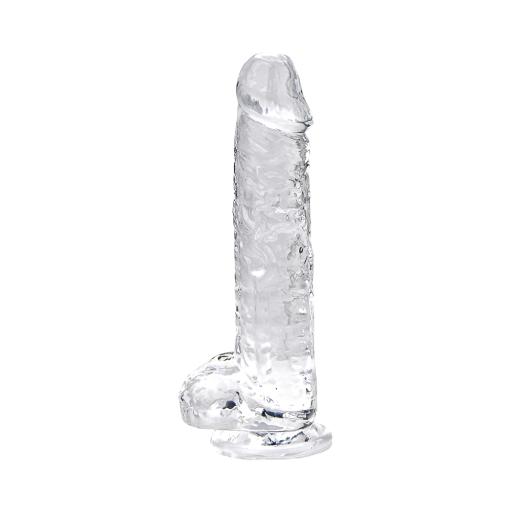 7 Inch Dildo with Balls Clear