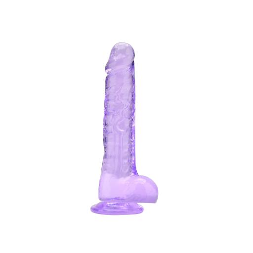 8 Inch Dildo with Balls Purple