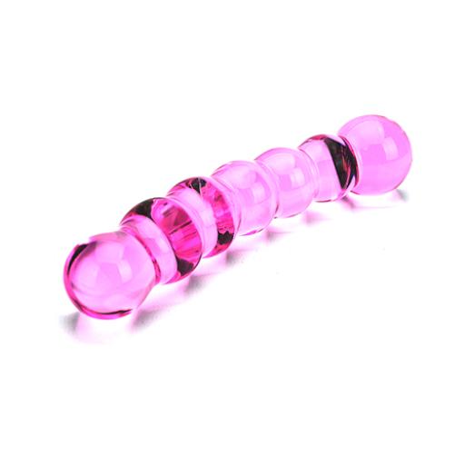 Ribbed Glass Dildo