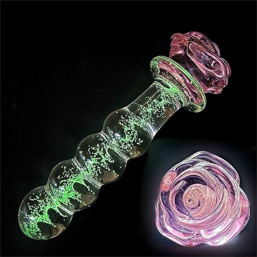 Luminous Glass Butt Plug Dildo