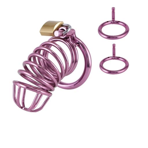 Light Purple Male Chastity Cage.